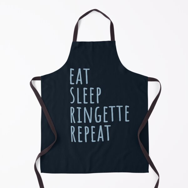 Item preview, Eat Sleep Ringette Repeat - elegant lightblue text design designed and sold by EmeraldeaArt.
