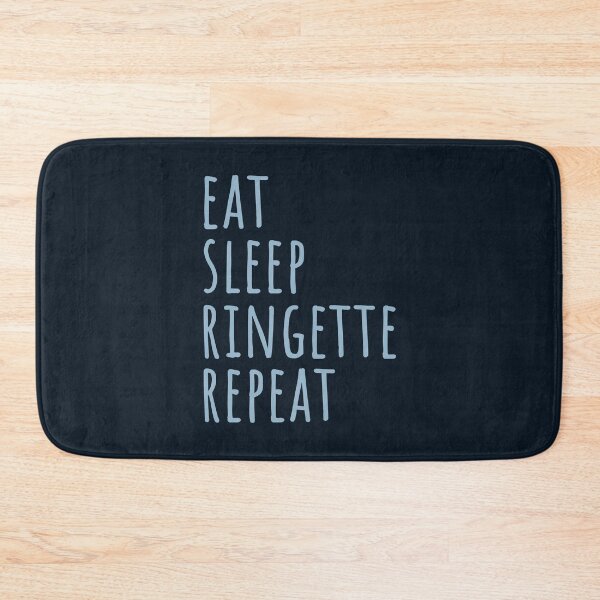 Item preview, Eat Sleep Ringette Repeat - elegant lightblue text design designed and sold by EmeraldeaArt.