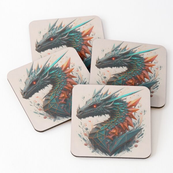Item preview, Prismatic Dragon: Abstract Geometric Fantasy designed and sold by DragonRealms.