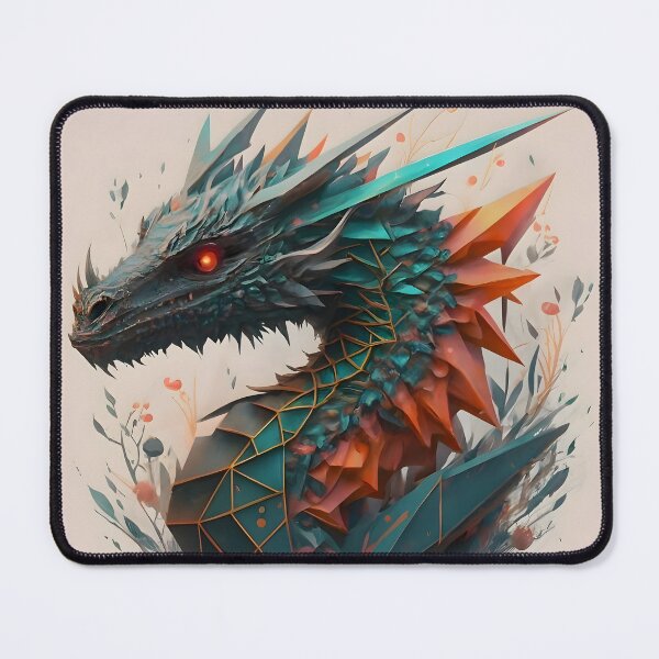 Item preview, Prismatic Dragon: Abstract Geometric Fantasy designed and sold by DragonRealms.