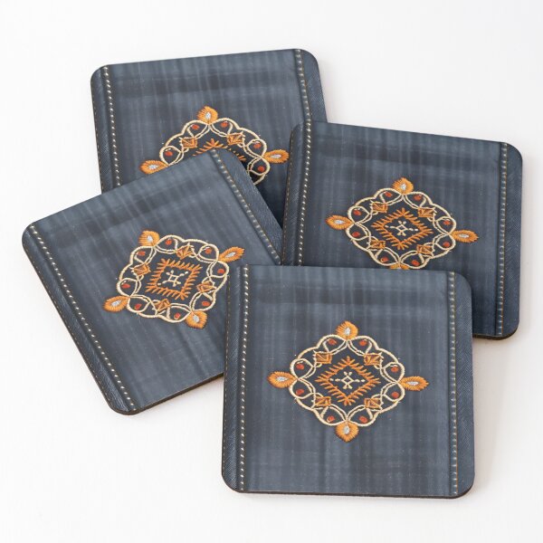 Item preview, Jeans clothes, orange embroidered jeans 6 designed and sold by Kader101.