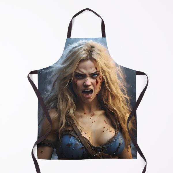 Item preview, Fierce Scream: Photorealistic Barbarian Maiden designed and sold by WAUZ.