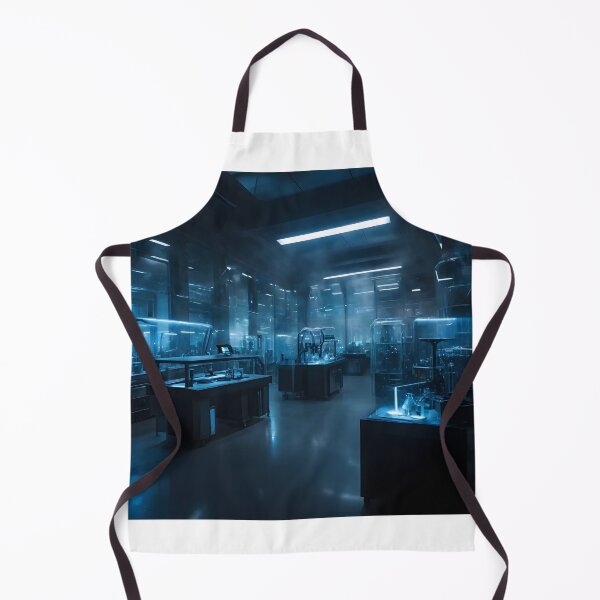 Item preview, Futuristic blue science lab with smoke designed and sold by cyberheadscifi.