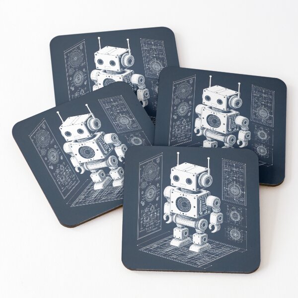 Item preview, Robot blueprint in 3D designed and sold by cyberheadscifi.