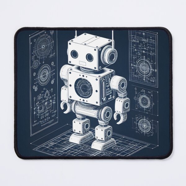 Item preview, Robot blueprint in 3D designed and sold by cyberheadscifi.