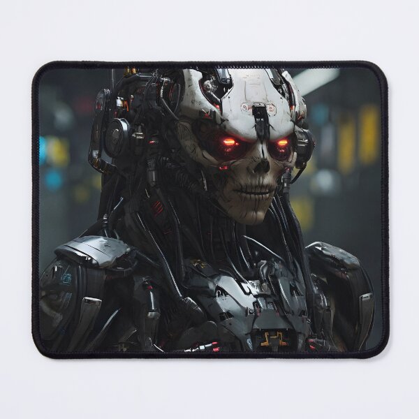Item preview, Cyborg soldier with skull helmet and armor designed and sold by cyberheadscifi.