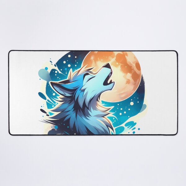Item preview, Awoo Moon Howling Wolf Anthro Furry designed and sold by BlueBullBazaar.