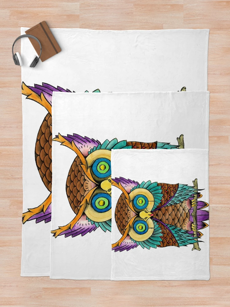 Thumbnail 5 of 6, Throw Blanket, OWL designed and sold by ARTopher.