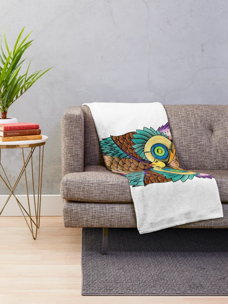 Thumbnail 2 of 6, Throw Blanket, OWL designed and sold by ARTopher.