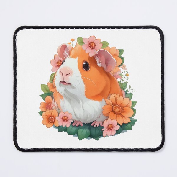 Item preview, Cute Guinea Pig with Flowers designed and sold by Out of The Hutch.