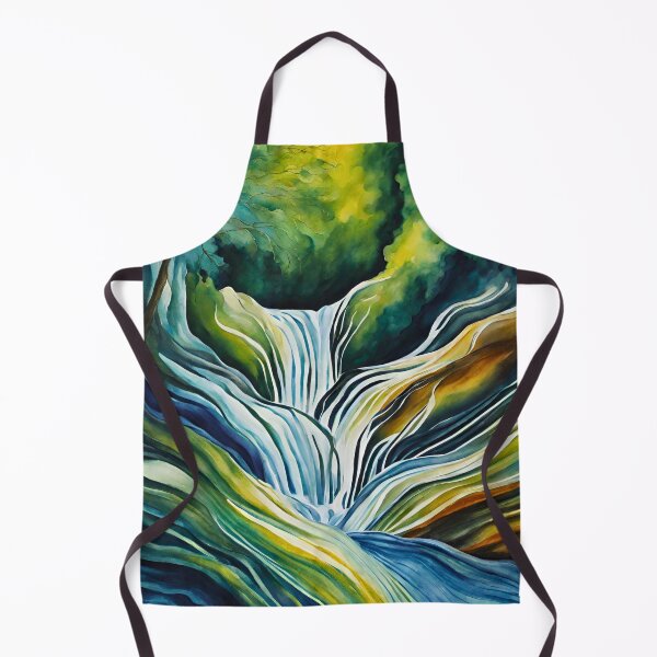 Item preview, Waterfall is flowing in jungle. Nature abstract designed and sold by Modern-Tropical.