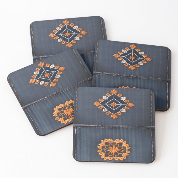 Item preview,  Jeans clothes, orange embroidered  jeans 7 designed and sold by Kader101.