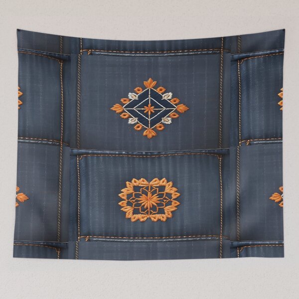 Item preview,  Jeans clothes, orange embroidered  jeans 7 designed and sold by Kader101.