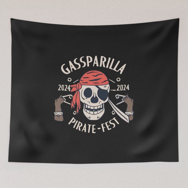 Item preview, Gasparilla 2024 Pirate Festival Tampa FL Jolly Roger T-Shirt designed and sold by MizoX7.