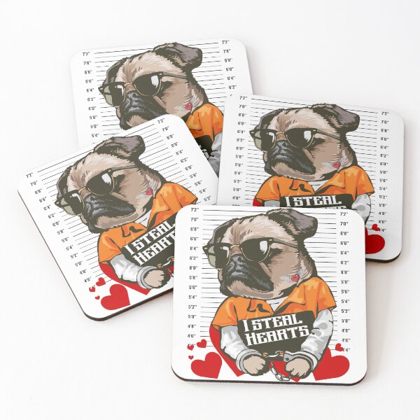Item preview, I STEAL HEARTS, PUG DOG, VALENTINES DAY DOG LOVERS designed and sold by MixedVibes Co..