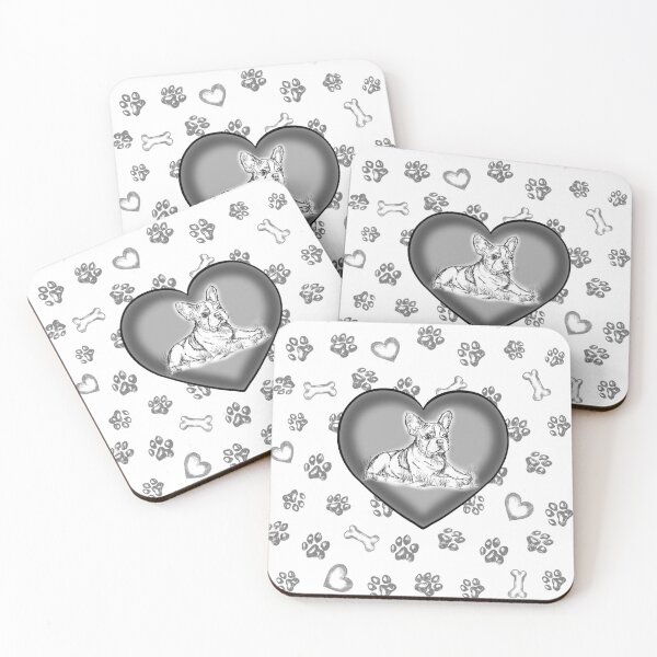 Item preview, I ❤️ French Bulldogs black, gray and white designed and sold by Sharilea.