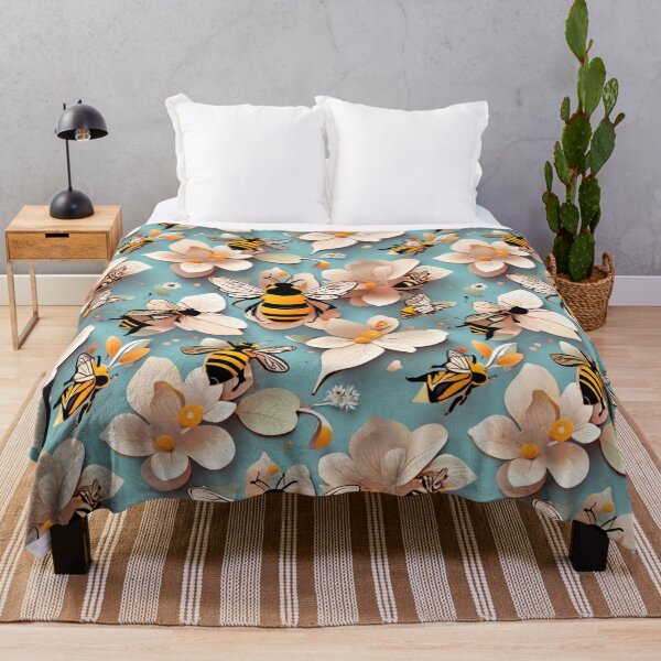 Item preview, Botanical floral bees pattern. Beekeeper pattern. designed and sold by Unitepeople.