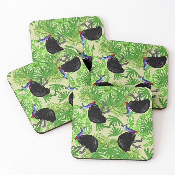 Item preview, Cassowary all over pattern designed and sold by DEWEYandSKY.
