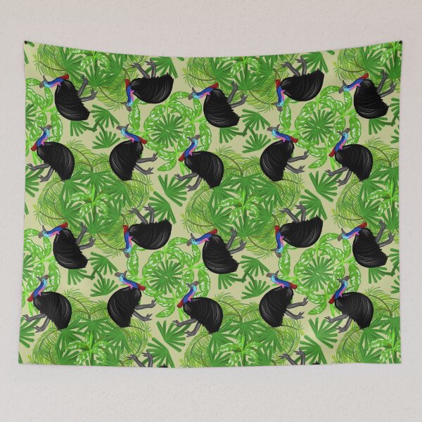 Item preview, Cassowary all over pattern designed and sold by DEWEYandSKY.