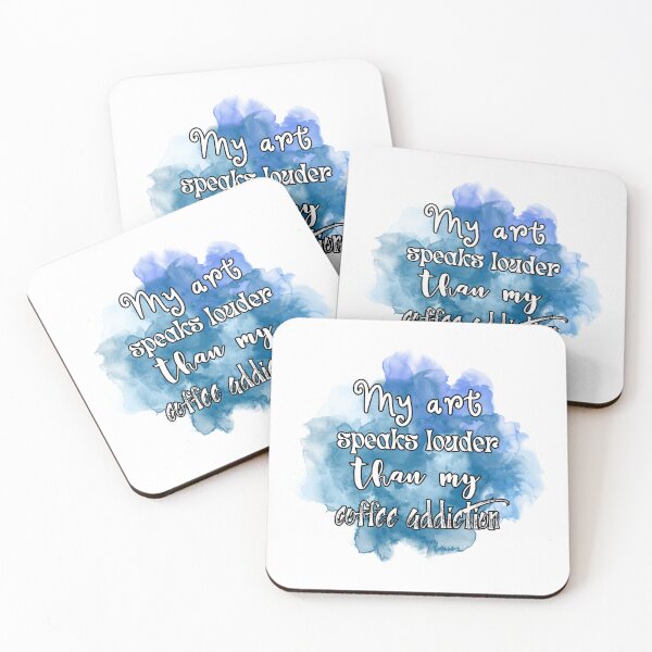 Item preview, My art speaks lauder than my coffee addiction designed and sold by UnCoverDesign.