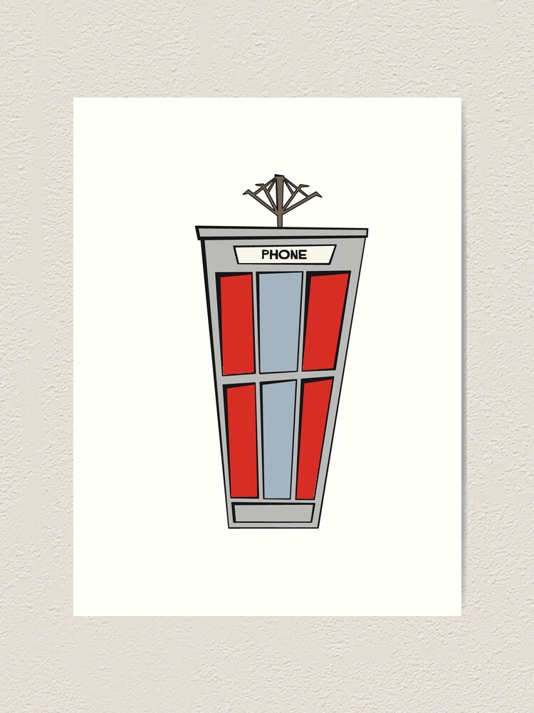 Bill And Ted S Phone Booth Art Print By Fourten Redbubble