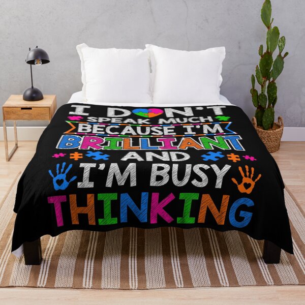 Item preview, I Don't Speak Much Because I'm Brilliant - Autism Awareness designed and sold by MobyStickers.