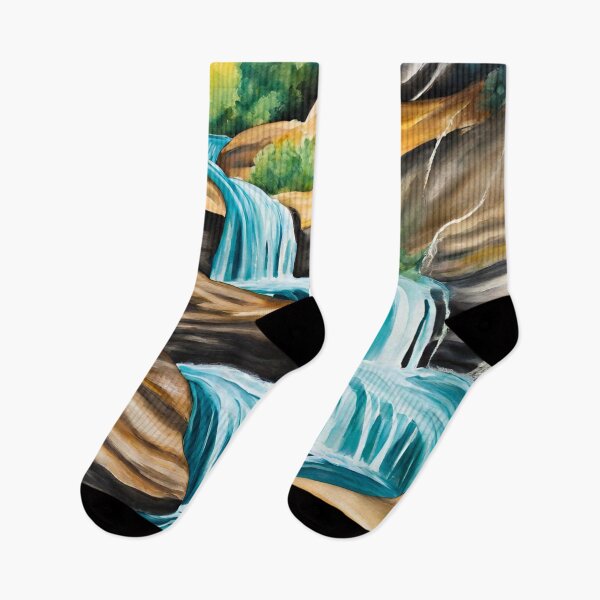 Item preview, Copy of Waterfall is flowing in jungle. Nature abstract designed and sold by Modern-Tropical.