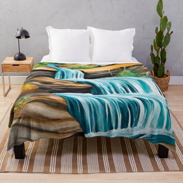 Item preview, Copy of Waterfall is flowing in jungle. Nature abstract designed and sold by Modern-Tropical.