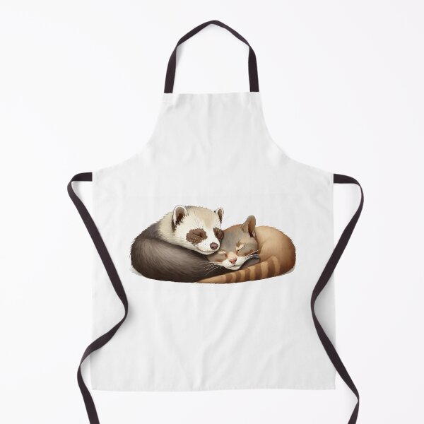 Item preview, Furry Friends Forever: Ferret and Cat Sleeping Together designed and sold by anderlee.