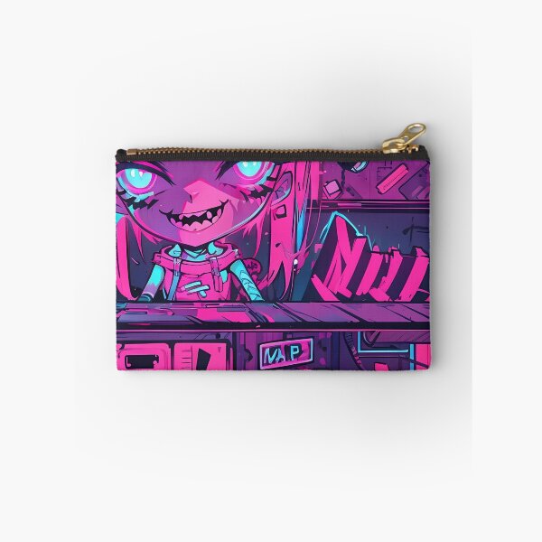 Aperçu de l'œuvre Cyberpunk Girl - Néon - Rose créée et vendue par RoninUnknown.