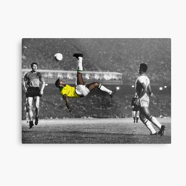 Brazil's Legend Pele Metal Print