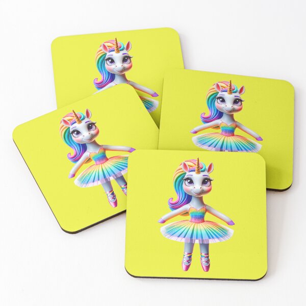 Item preview, Rainbow Unicorn Ballerina dressed in pretty colorful tutu No. 6 designed and sold by Nathalymx.