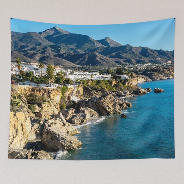Item preview, Landscape of Andalusia. Nerja, Spain, view of the sea and mountains. designed and sold by TheTwoWorlds.