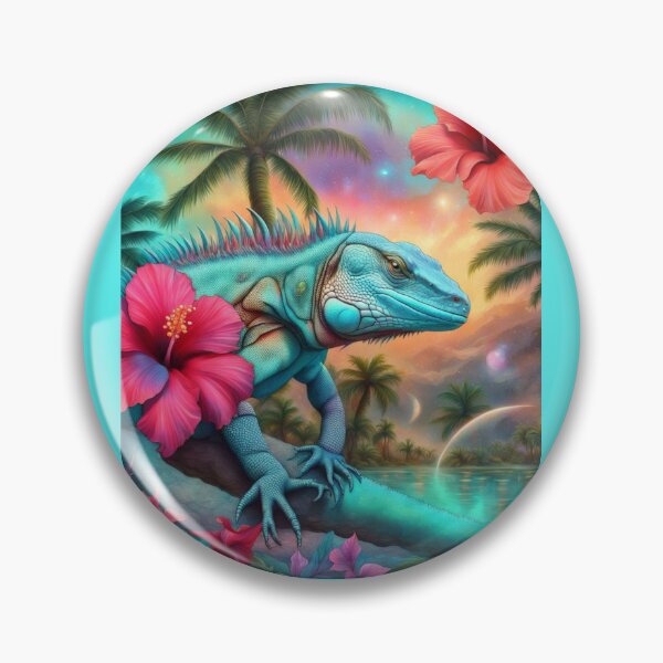 Item preview, Blue iguana on the ABC islands designed and sold by seahorse crossing.