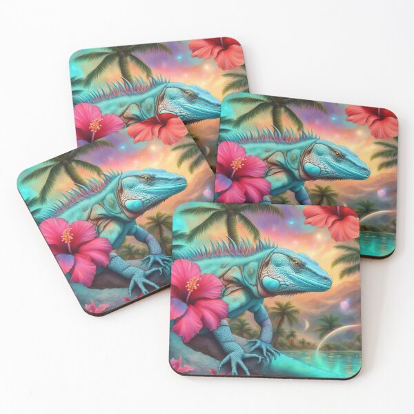 Item preview, Blue iguana on the ABC islands designed and sold by seahorse crossing.