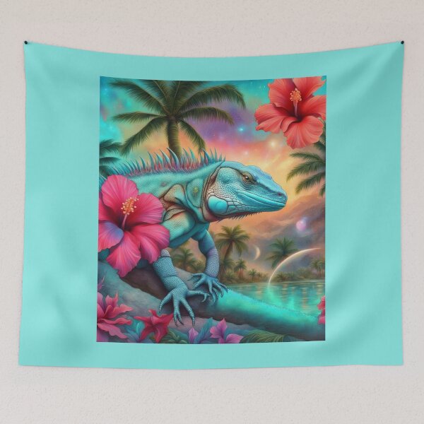 Item preview, Blue iguana on the ABC islands designed and sold by seahorse crossing.