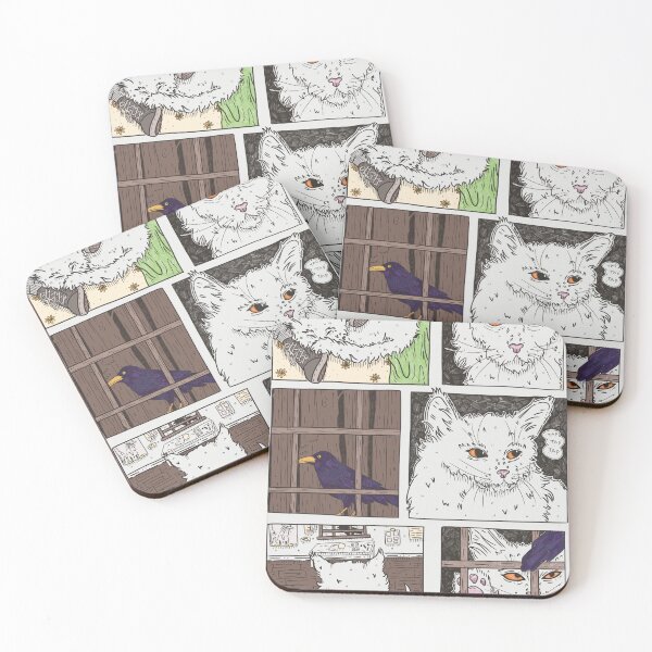 Item preview, Cat & Crow comic strip designed and sold by ovrthemoonn.