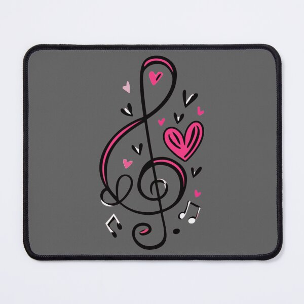 Item preview, Valentine's Day treble clef designed and sold by SoulOfTrees.