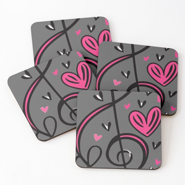 Item preview, Valentine's Day treble clef designed and sold by SoulOfTrees.
