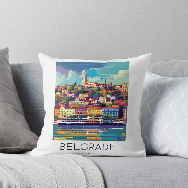 Item preview, A Pop Art Travel Print of Belgrade - Serbia  designed and sold by StudioRedKoala.