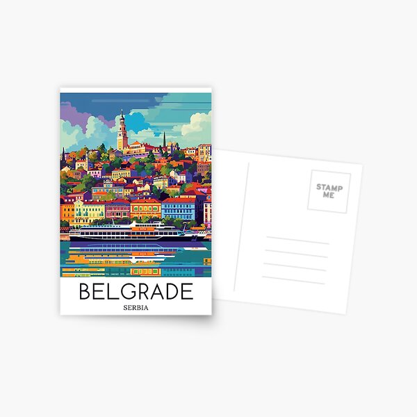 Item preview, A Pop Art Travel Print of Belgrade - Serbia  designed and sold by StudioRedKoala.