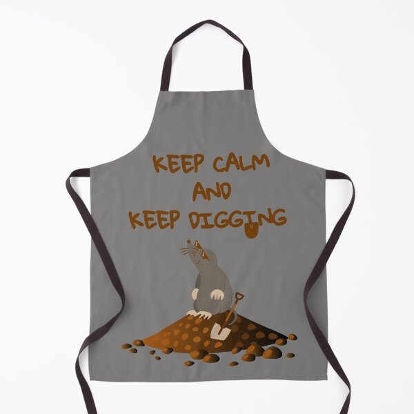Item preview, Keep Calm and Keep Digging, funny mole, cute mole, mole rat, designed and sold by GOLDENGARDENART.