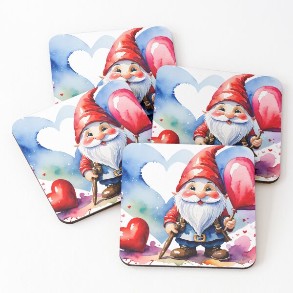 Item preview, Love-struck Gnome for Valentine's Day - Heartwarming Affection designed and sold by Delemore Art.