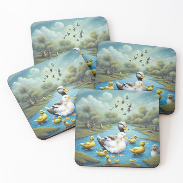 Item preview, Mallard and ducklings- lake- wildlife designed and sold by Modern-Tropical.