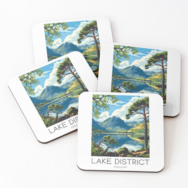 Item preview, A Pop Art Travel Print of the Lake District - England  designed and sold by StudioRedKoala.