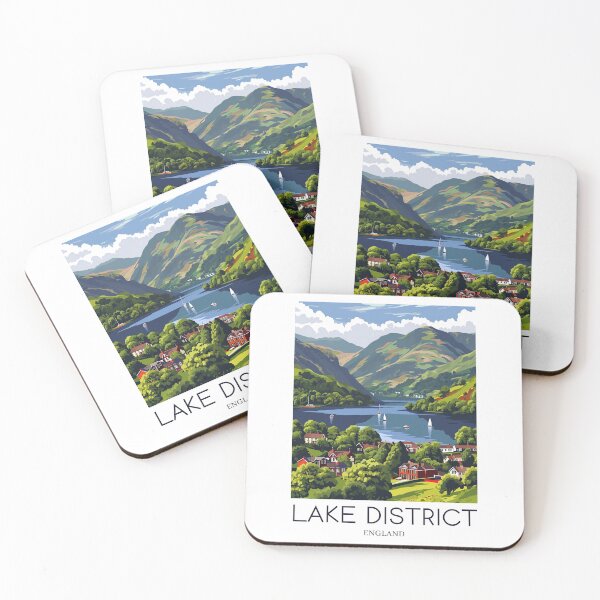 Item preview, A Pop Art Travel Print of the Lake District - England  designed and sold by StudioRedKoala.