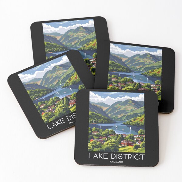 Item preview, A Pop Art Travel Print of the Lake District - England  designed and sold by StudioRedKoala.