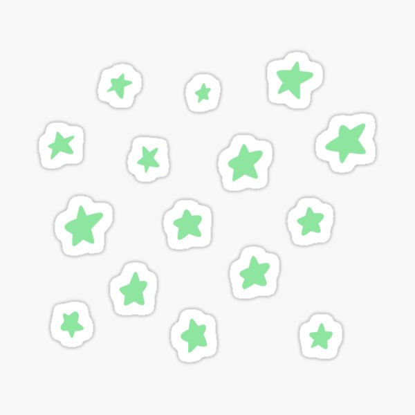 Item preview, Green stars [Mini sticker set] designed and sold by xStarGazerx.