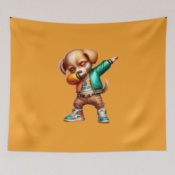 Item preview, Cute funny Puppy in DABBING pose dressed in modern clothes. designed and sold by Nathalymx.