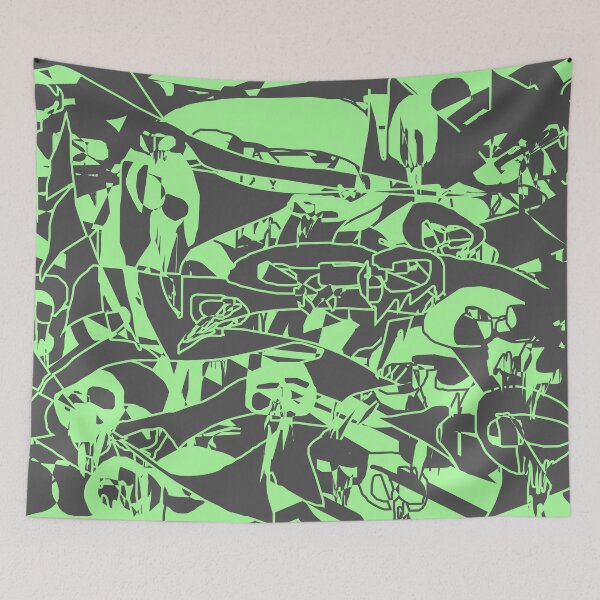 Item preview, Gray Green Skulls Pattern designed and sold by skullbal.